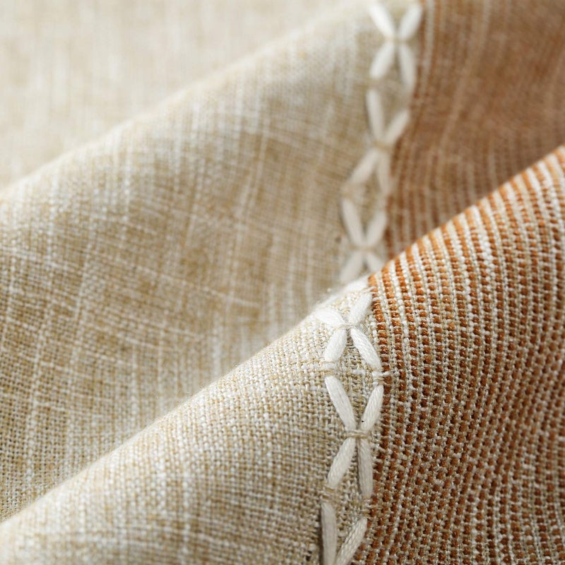 VOGOL Chenille Jacquard Room Divider Curtains, Modern Linen Textured Window Treatments for Living Dining Room, Top Grommet Design, 2 Panels, 60 x 106, Champagne - Image 5